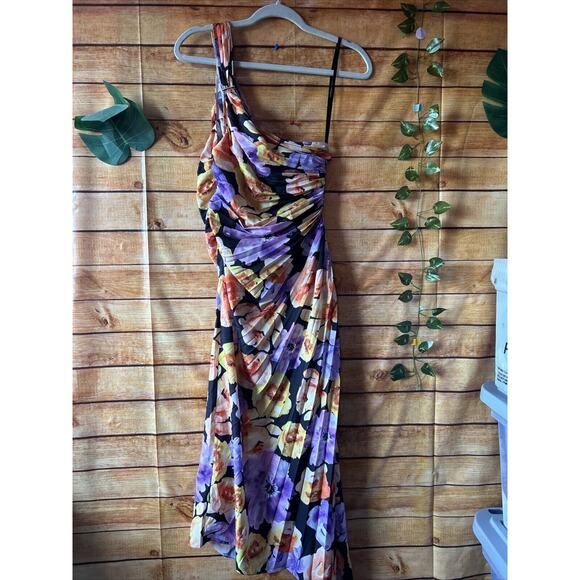 Anthropologie Ellen asymmetrical dress Geisha Design floral Size S - Picture 7 of 11